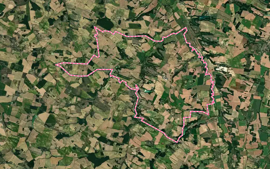Vue satellite de Monfort avec ses contours administratifs
