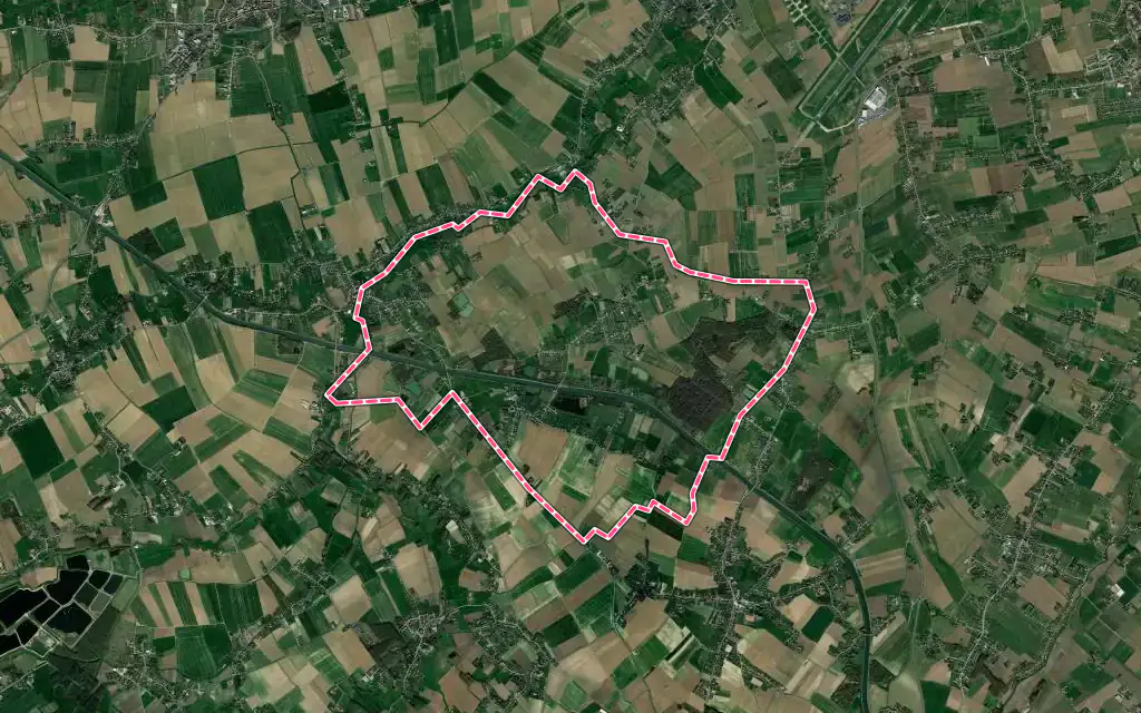 Vue satellite de Mont-Bernanchon avec ses contours administratifs