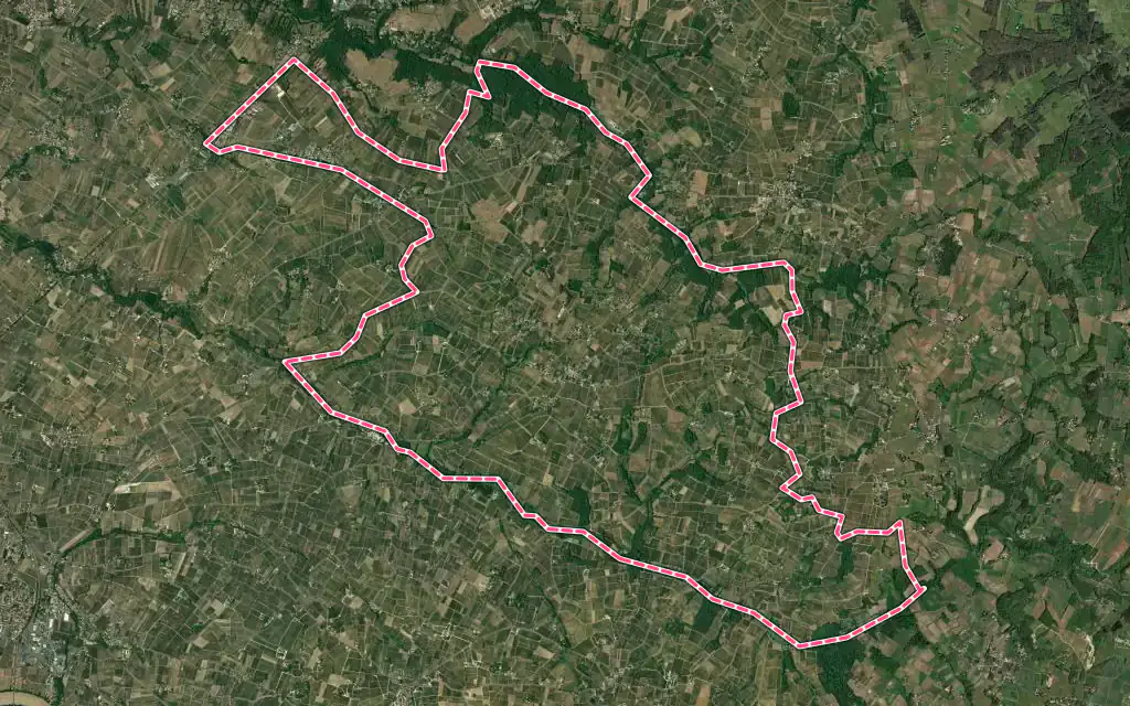 Vue satellite de Montagne avec ses contours administratifs