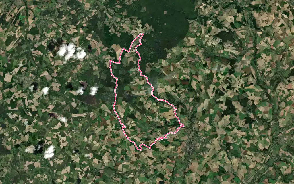 Vue satellite de Montaillé avec ses contours administratifs