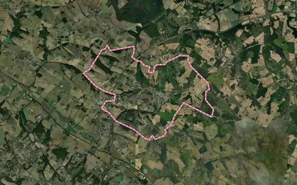 Vue satellite de Montastruc-la-Conseillère avec ses contours administratifs