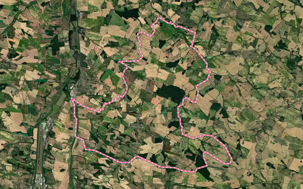 Vue satellite de Montaut-les-Créneaux avec ses contours administratifs