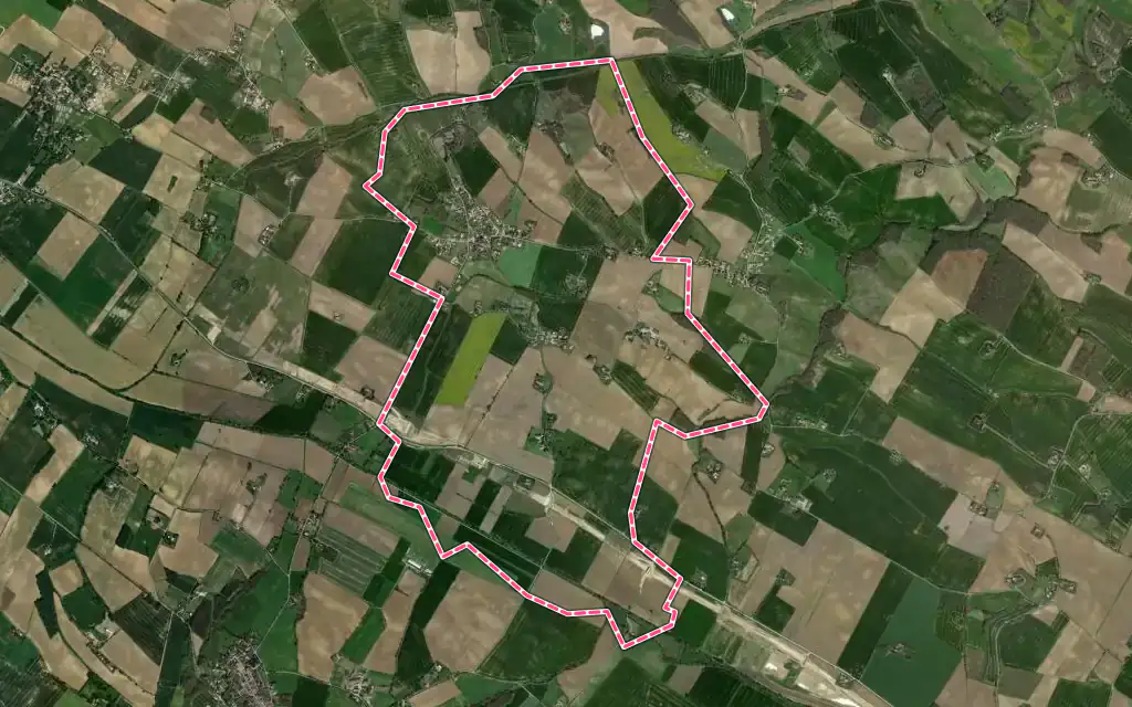 Vue satellite de Montcabrier avec ses contours administratifs