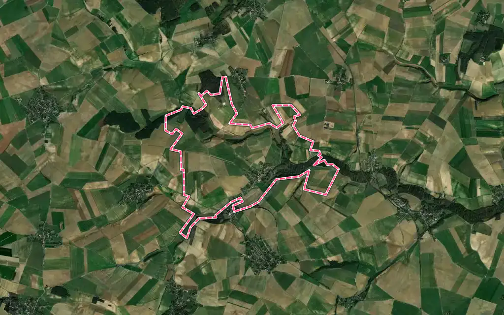 Vue satellite de Montiers avec ses contours administratifs