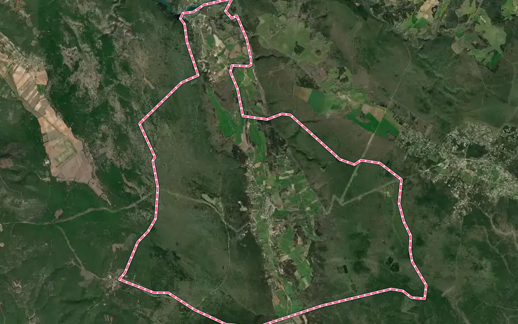 Vue satellite de Montmeyan avec ses contours administratifs