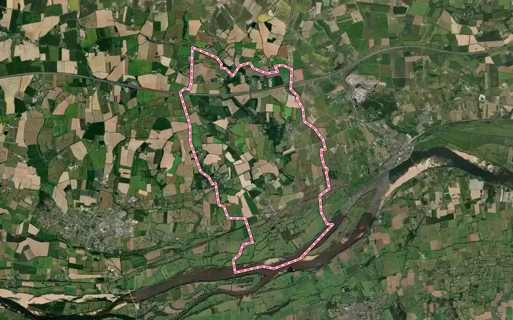 Vue satellite de Montrelais avec ses contours administratifs