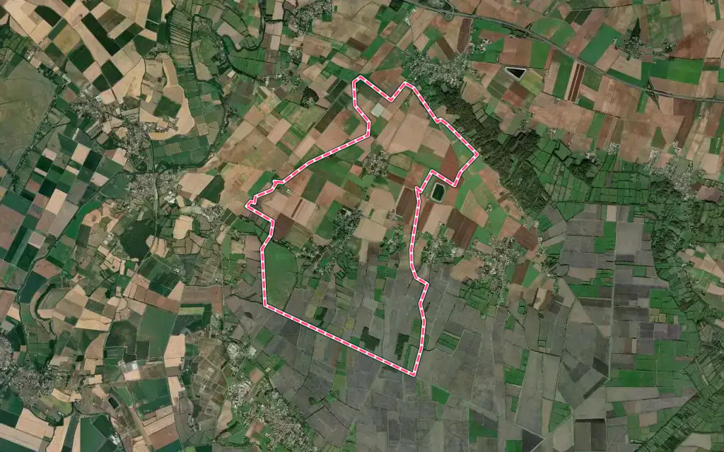 Vue satellite de Montreuil avec ses contours administratifs