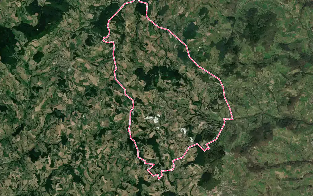 Vue satellite de Montrottier avec ses contours administratifs