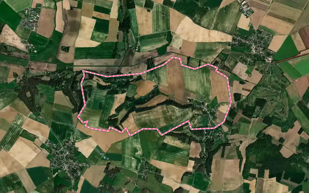 Vue satellite de Monts avec ses contours administratifs