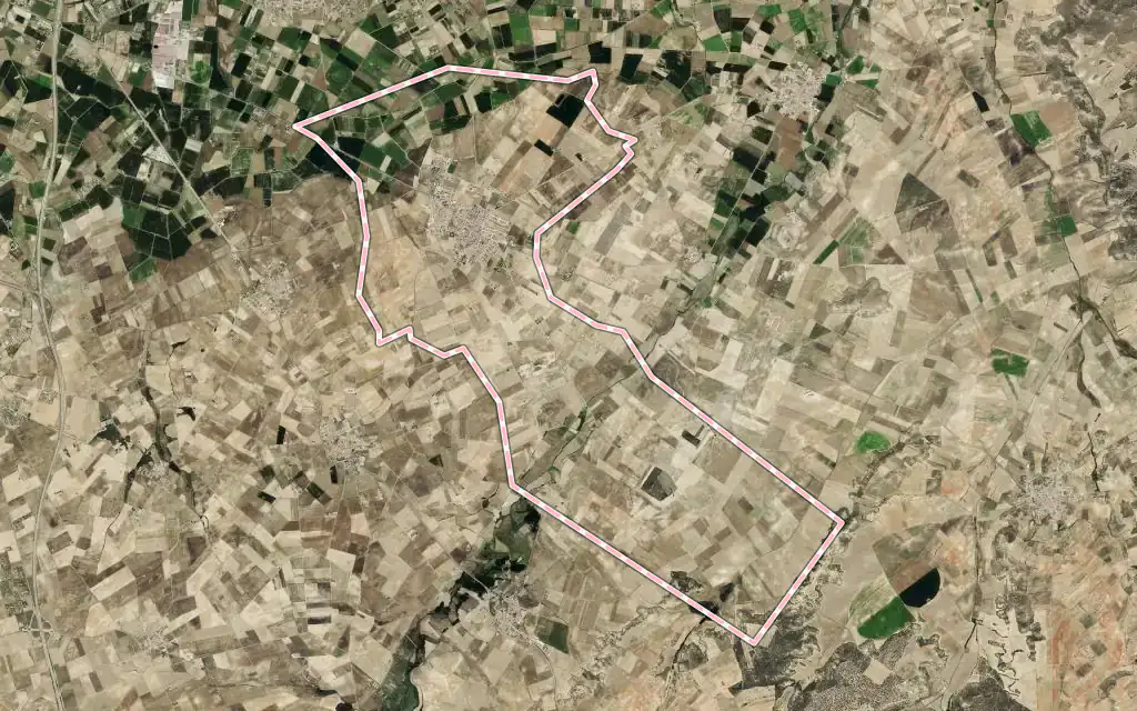 Vista satélite de Moraleja del Vino con su contorno administrativo