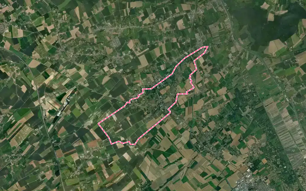 Vue satellite de Moulle avec ses contours administratifs