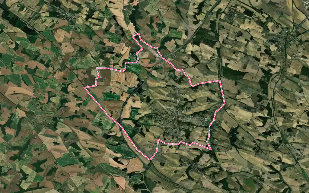 Vue satellite de Nailloux avec ses contours administratifs