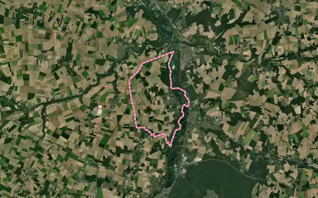 Vue satellite de Nargis avec ses contours administratifs