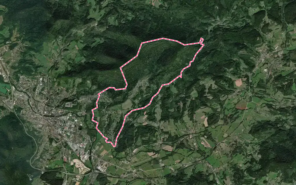 Vue satellite de Nayemont-les-Fosses avec ses contours administratifs