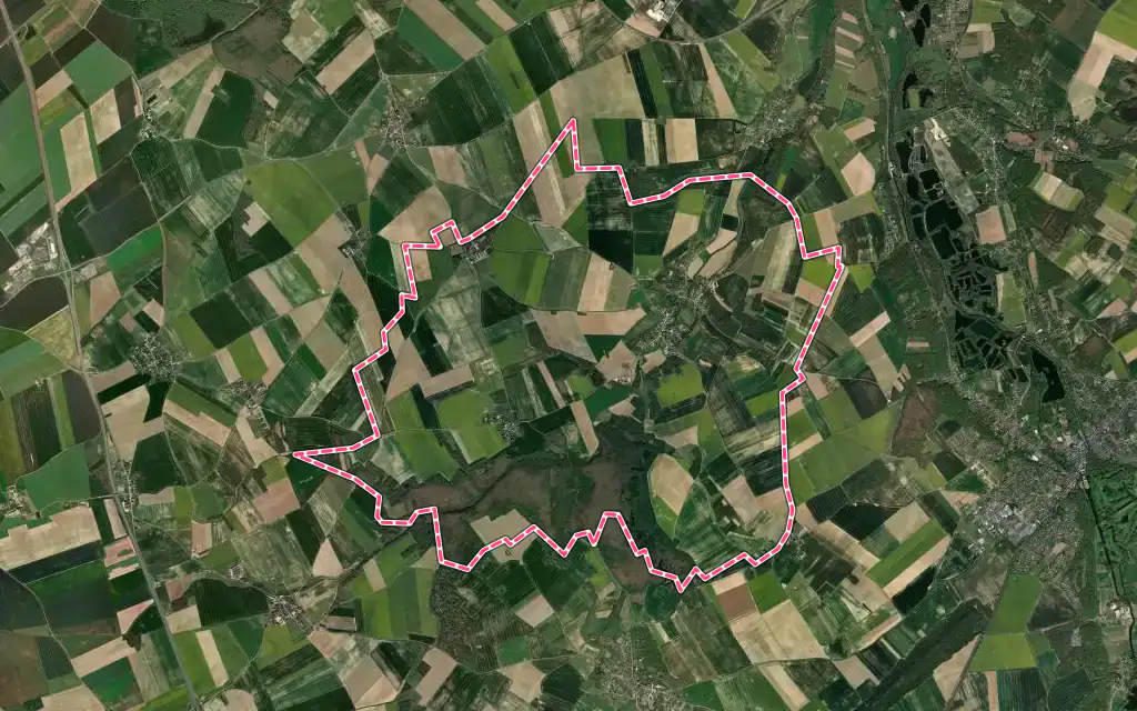 Vue satellite de Néron avec ses contours administratifs