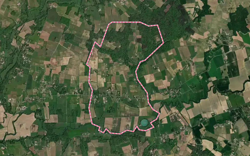 Vue satellite de Neuffons avec ses contours administratifs