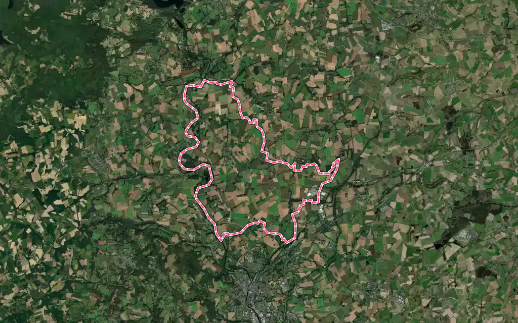 Vue satellite de Neulliac avec ses contours administratifs