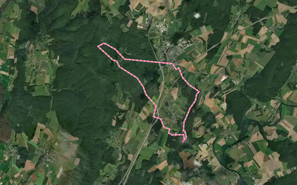Vue satellite de Neuvelle-lès-Cromary avec ses contours administratifs