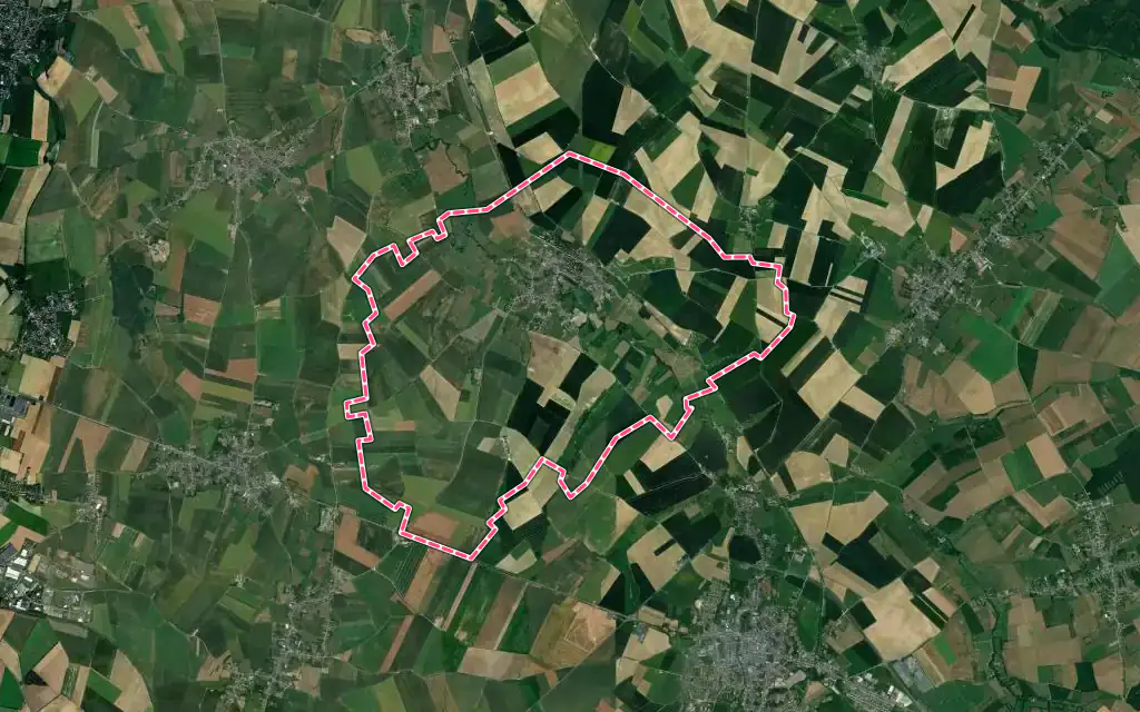 Vue satellite de Neuvilly avec ses contours administratifs