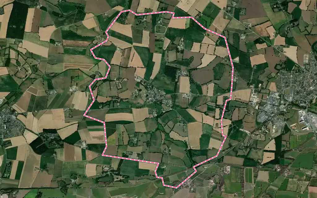 Vue satellite de Niafles avec ses contours administratifs