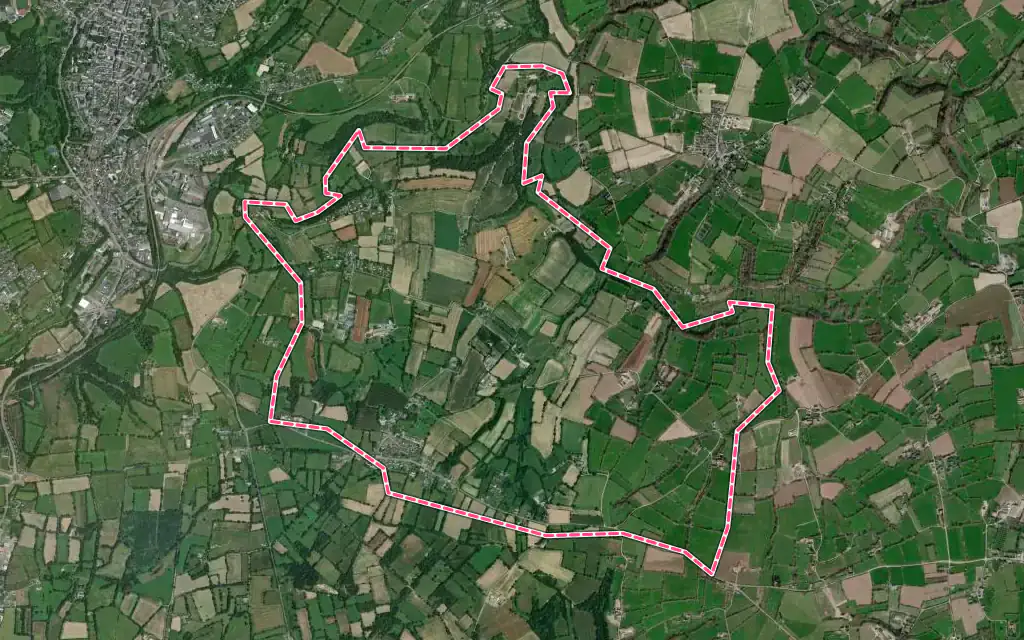 Vue satellite de Nicorps avec ses contours administratifs