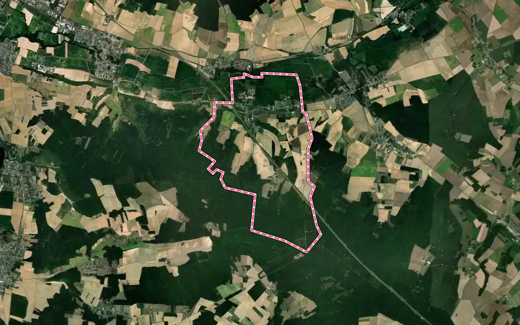 Vue satellite de Noé avec ses contours administratifs