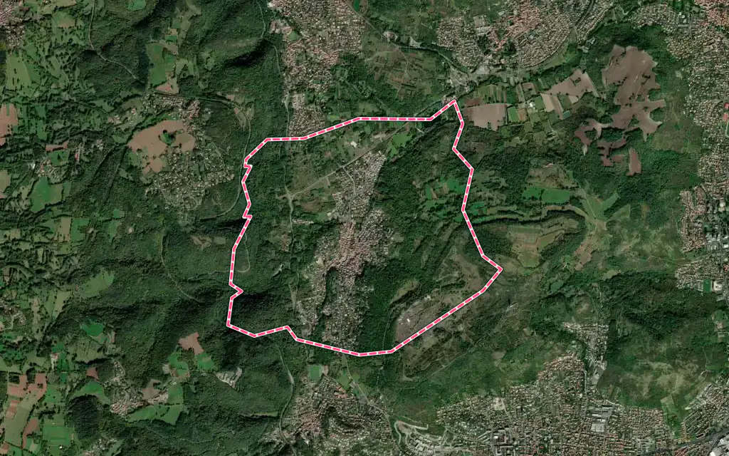 Vue satellite de Nohanent avec ses contours administratifs