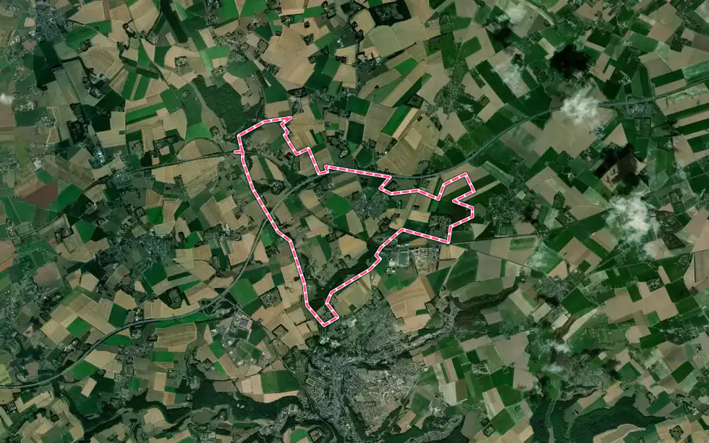 Vue satellite de Nointot avec ses contours administratifs