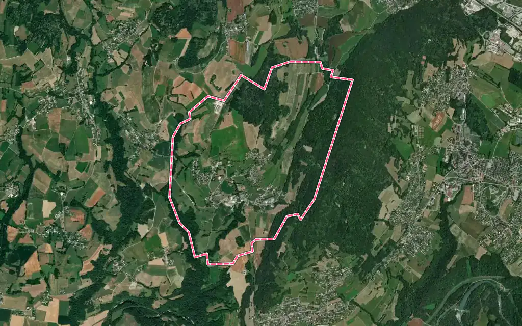 Vue satellite de Nonglard avec ses contours administratifs