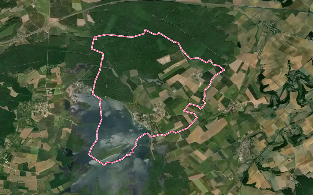 Vue satellite de Nonsard-Lamarche avec ses contours administratifs