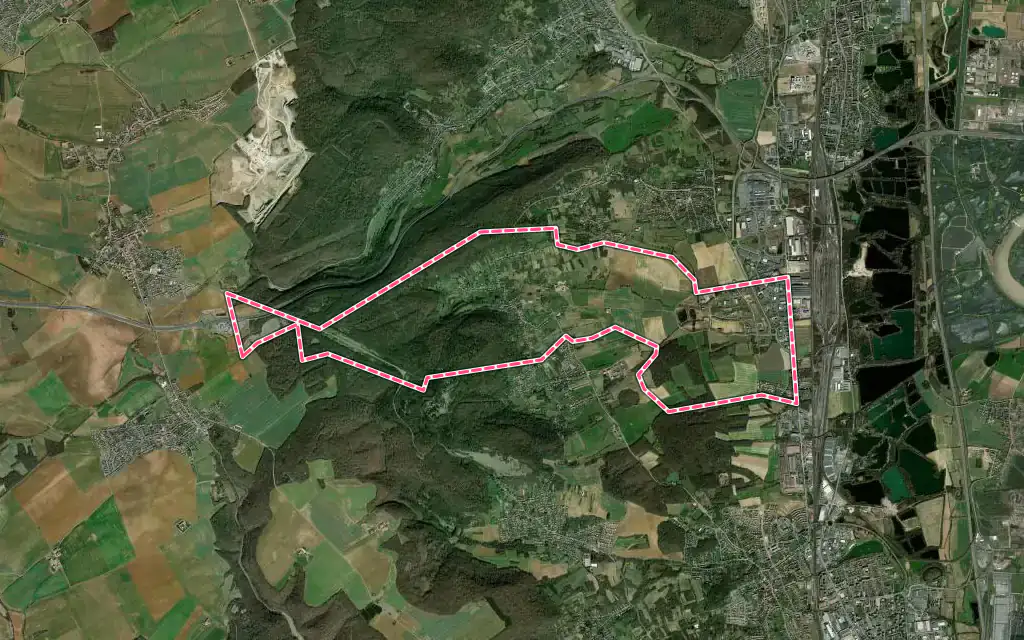 Vue satellite de Norroy-le-Veneur avec ses contours administratifs