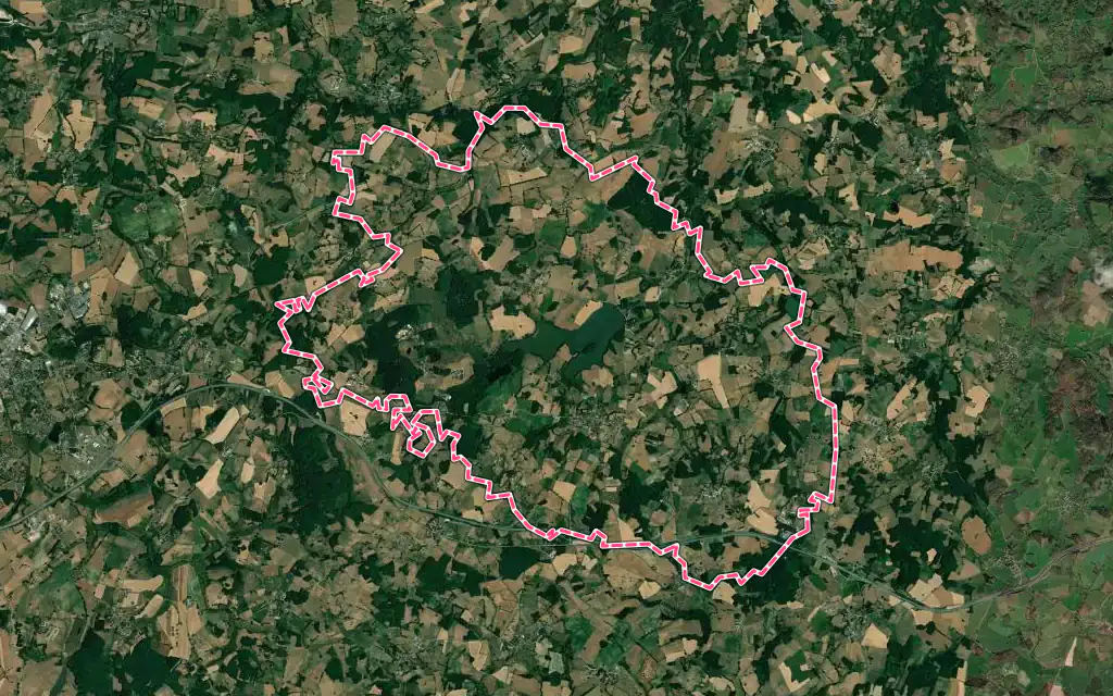 Vue satellite de Noth avec ses contours administratifs