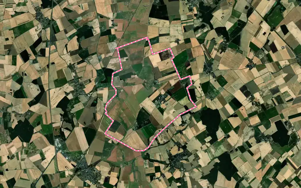 Vue satellite de Nourray avec ses contours administratifs