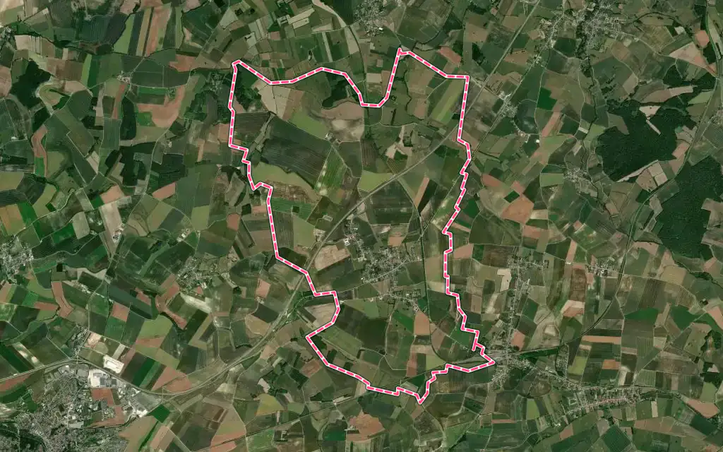 Vue satellite de Novy-Chevrières avec ses contours administratifs