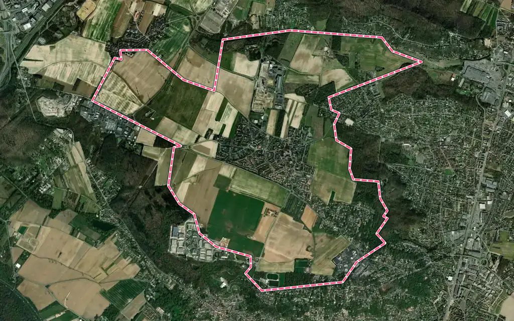 Vue satellite de Nozay avec ses contours administratifs
