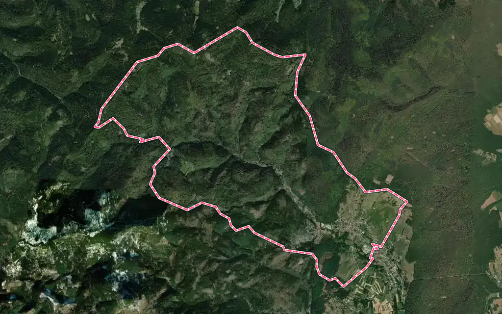 Vue satellite de Oberhaslach avec ses contours administratifs