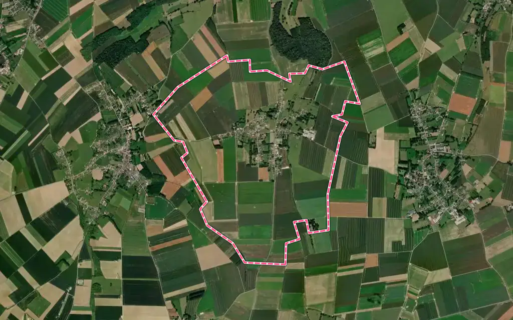 Vue satellite de Ochancourt avec ses contours administratifs