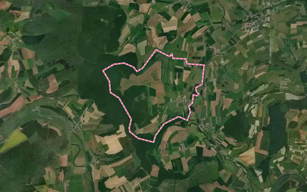 Vue satellite de Olizy-sur-Chiers avec ses contours administratifs