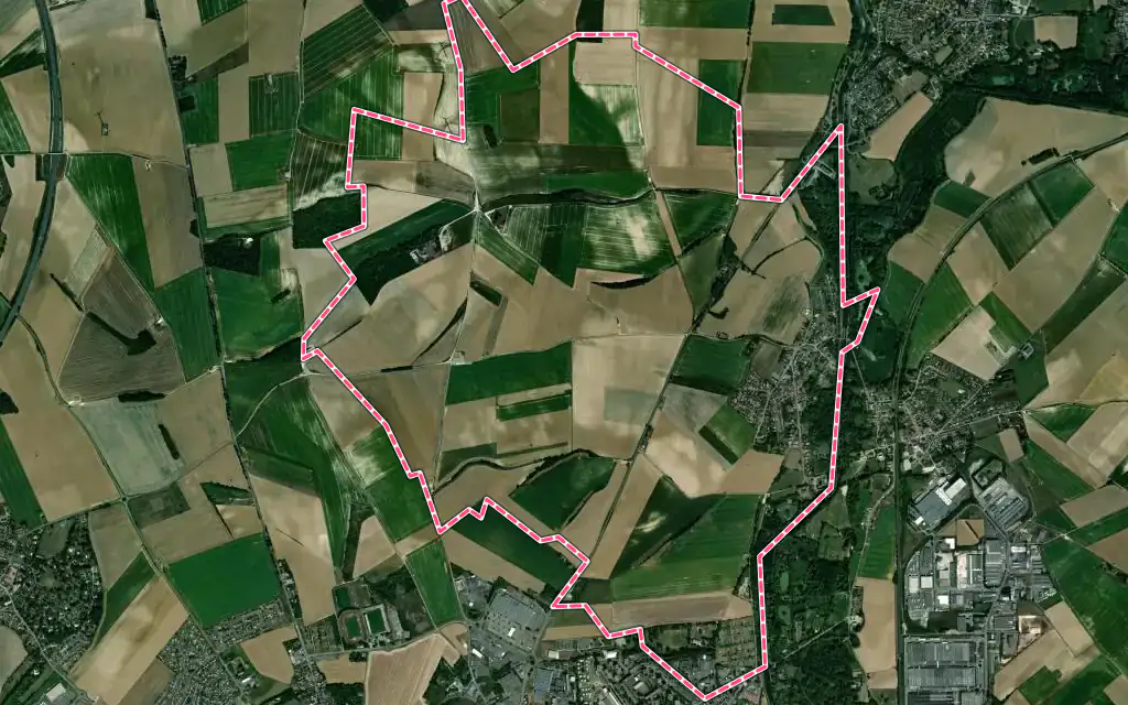 Vue satellite de Omissy avec ses contours administratifs