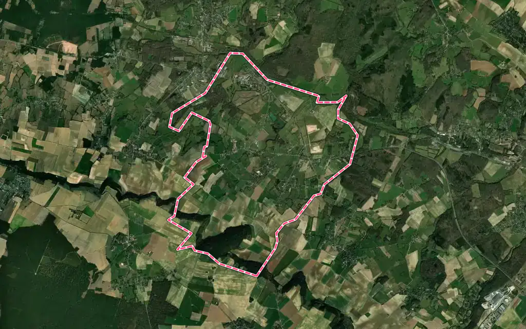 Vue satellite de Ons-en-Bray avec ses contours administratifs