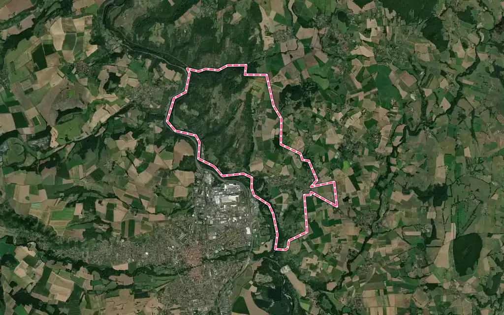 Vue satellite de Orbeil avec ses contours administratifs