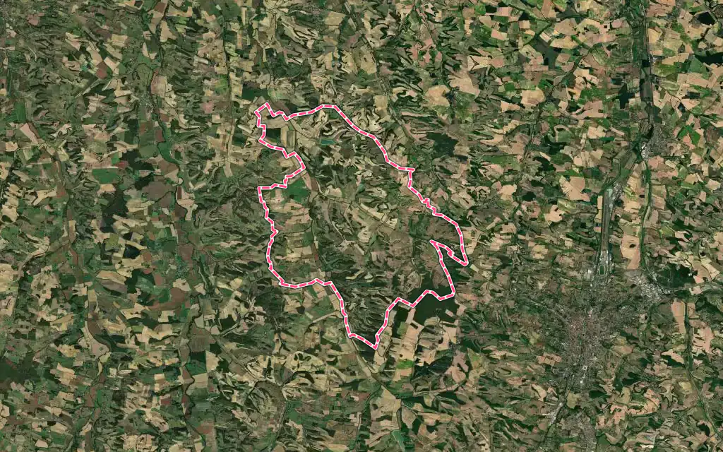 Vue satellite de Ordan-Larroque avec ses contours administratifs