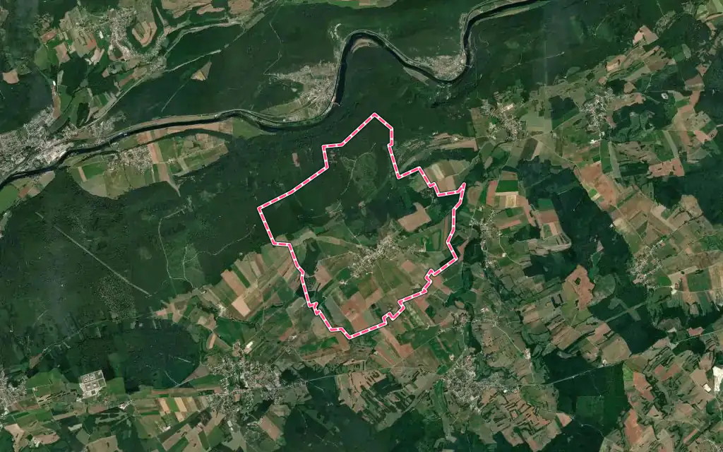 Vue satellite de Osse avec ses contours administratifs