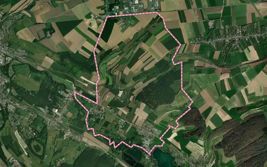 Vue satellite de Oust-Marest avec ses contours administratifs