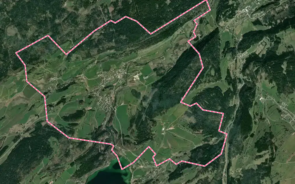 Vue satellite de Oye-et-Pallet avec ses contours administratifs