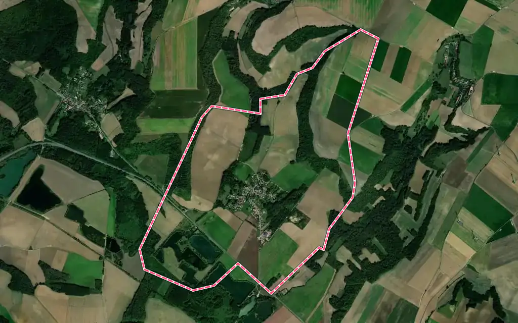 Vue satellite de Paars avec ses contours administratifs
