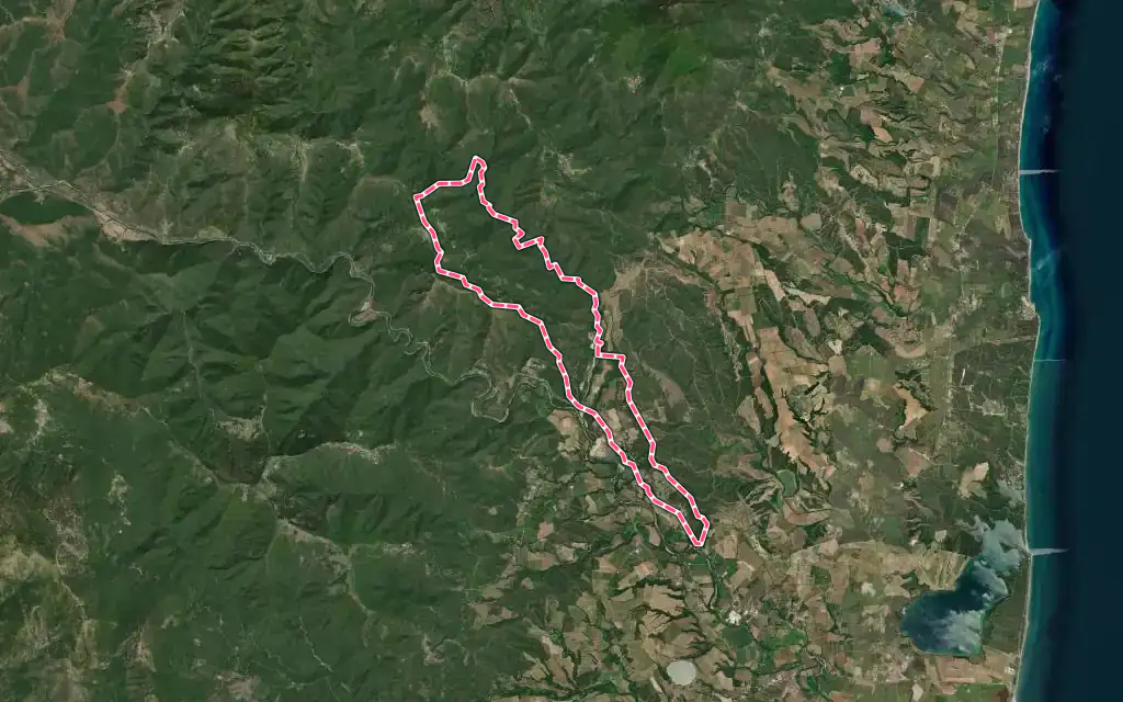 Vue satellite de Pancheraccia avec ses contours administratifs