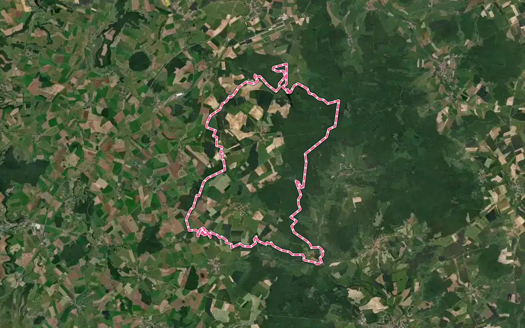 Vue satellite de Parnoy-en-Bassigny avec ses contours administratifs