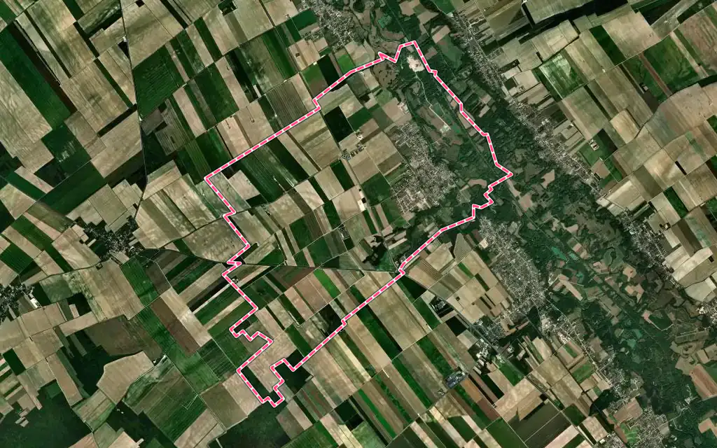 Vue satellite de Payns avec ses contours administratifs