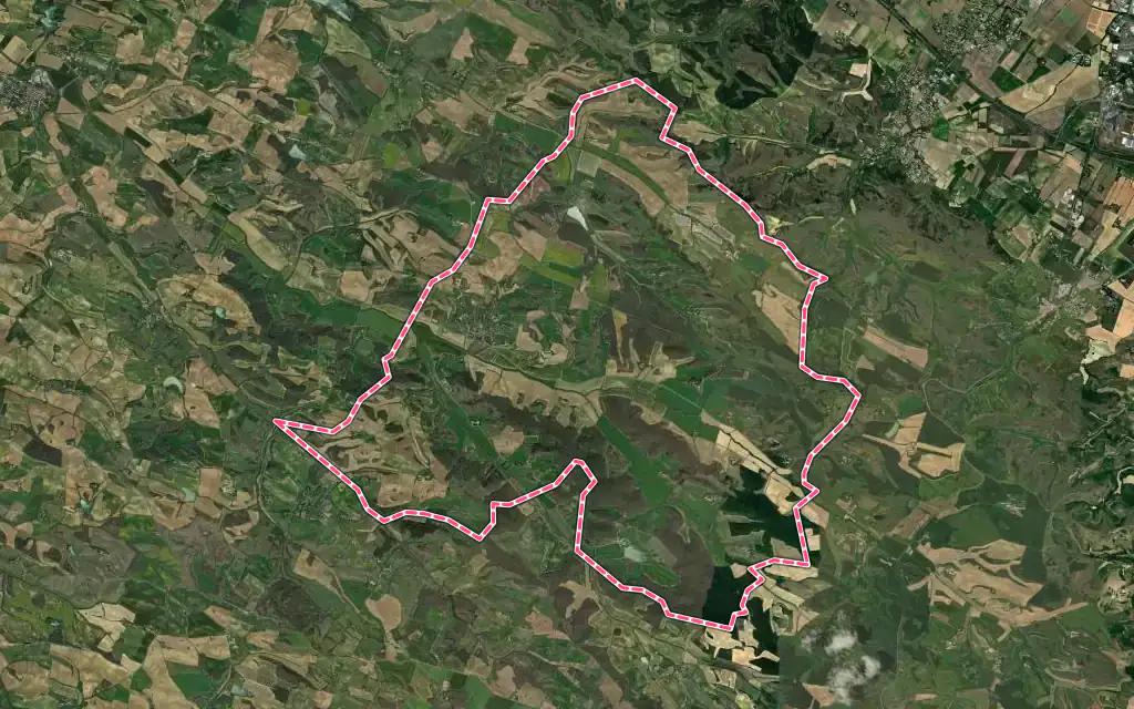 Vue satellite de Payra-sur-l'Hers avec ses contours administratifs
